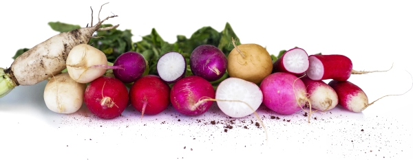 A pile of radishes